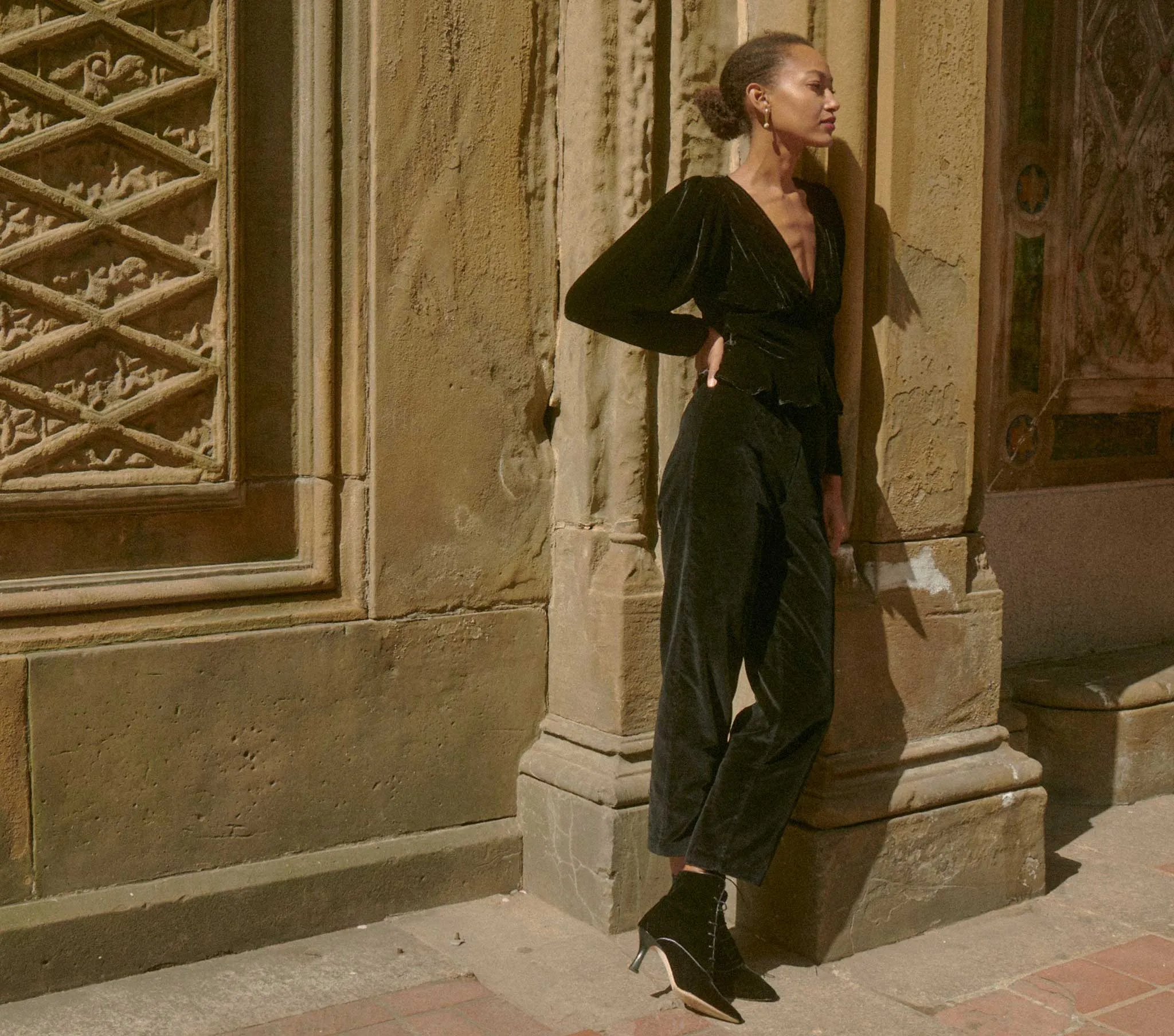 DASHA BOOT -- BLACK VELVET sold by Doen product image thumbnail 3