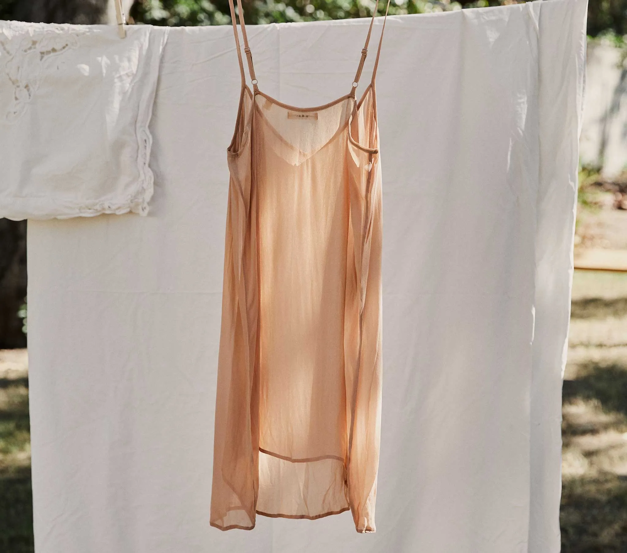 SHORT DEEP V-NECK SLIP -- SAND DOLLAR sold by Doen product image thumbnail 3