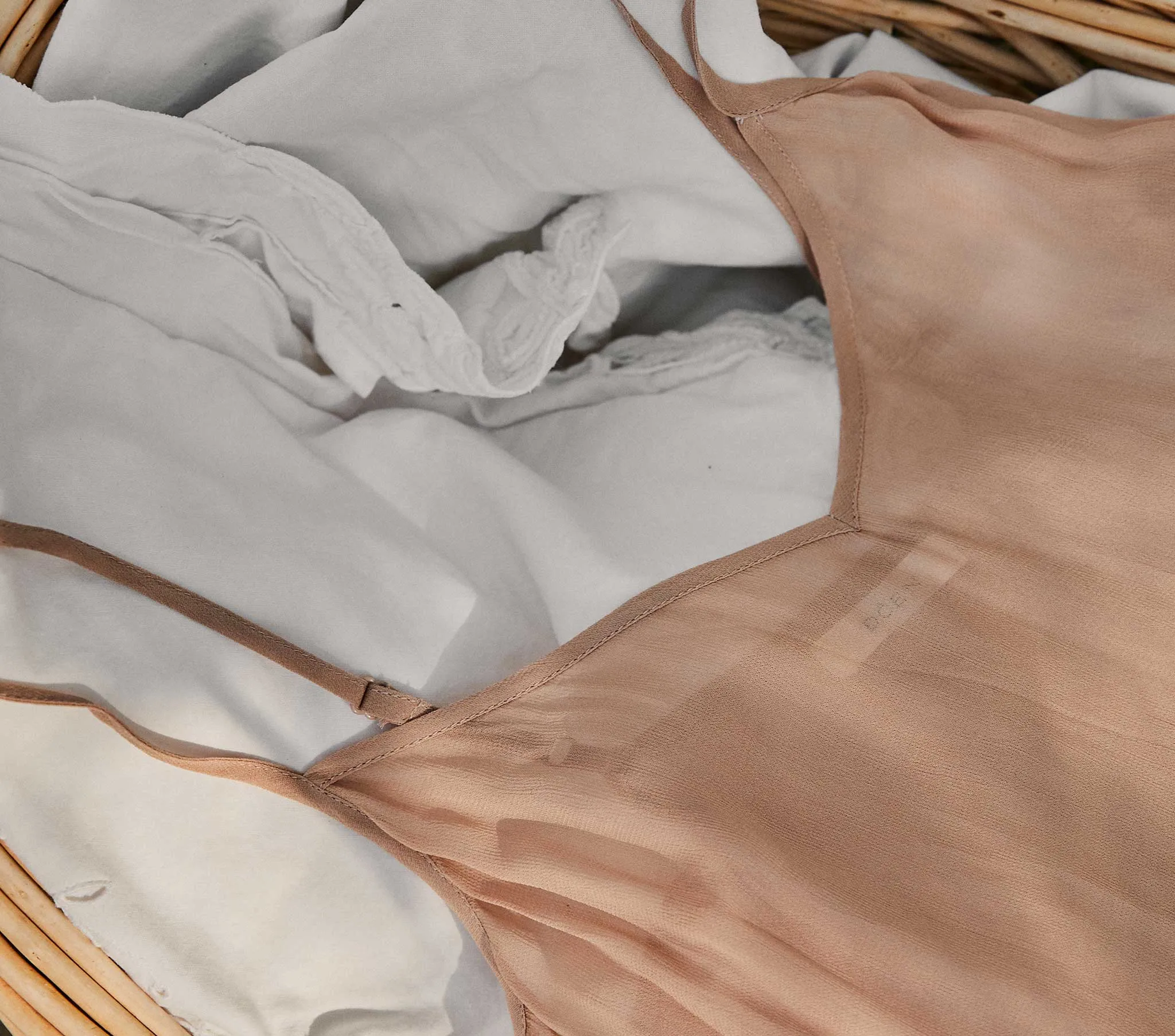 SHORT DEEP V-NECK SLIP -- SAND DOLLAR sold by Doen product image thumbnail 4