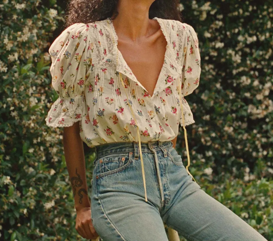 HMD -- TULEA TOP -- FLEURS DE JONQUILLE sold by Doen