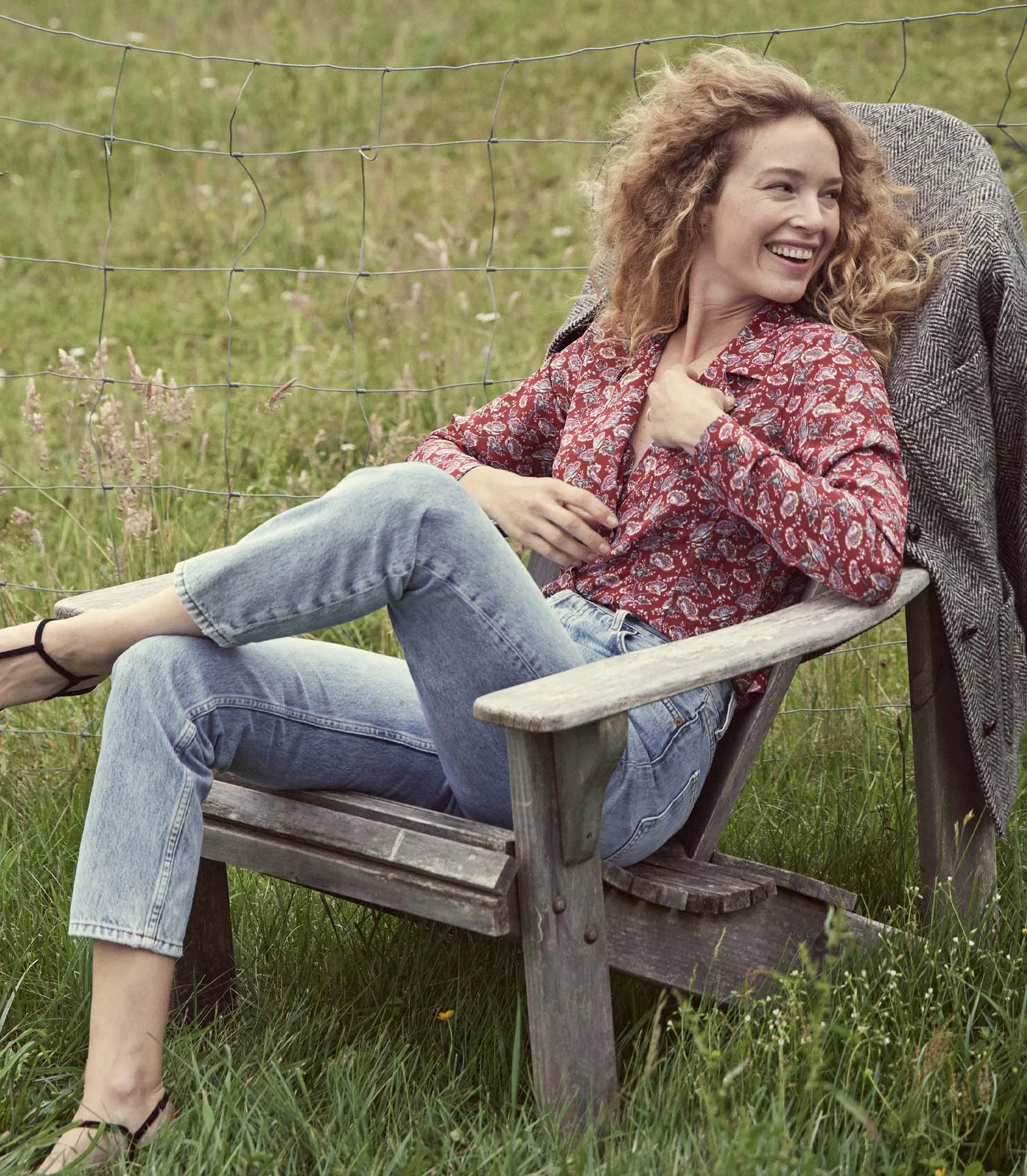 ABENA TOP -- GARNET ARBOR ROSE FLORAL sold by Doen product image thumbnail 4