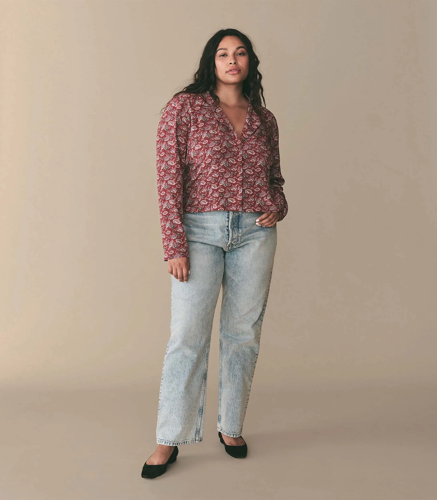 ABENA TOP -- GARNET ARBOR ROSE FLORAL sold by Doen product image thumbnail 5