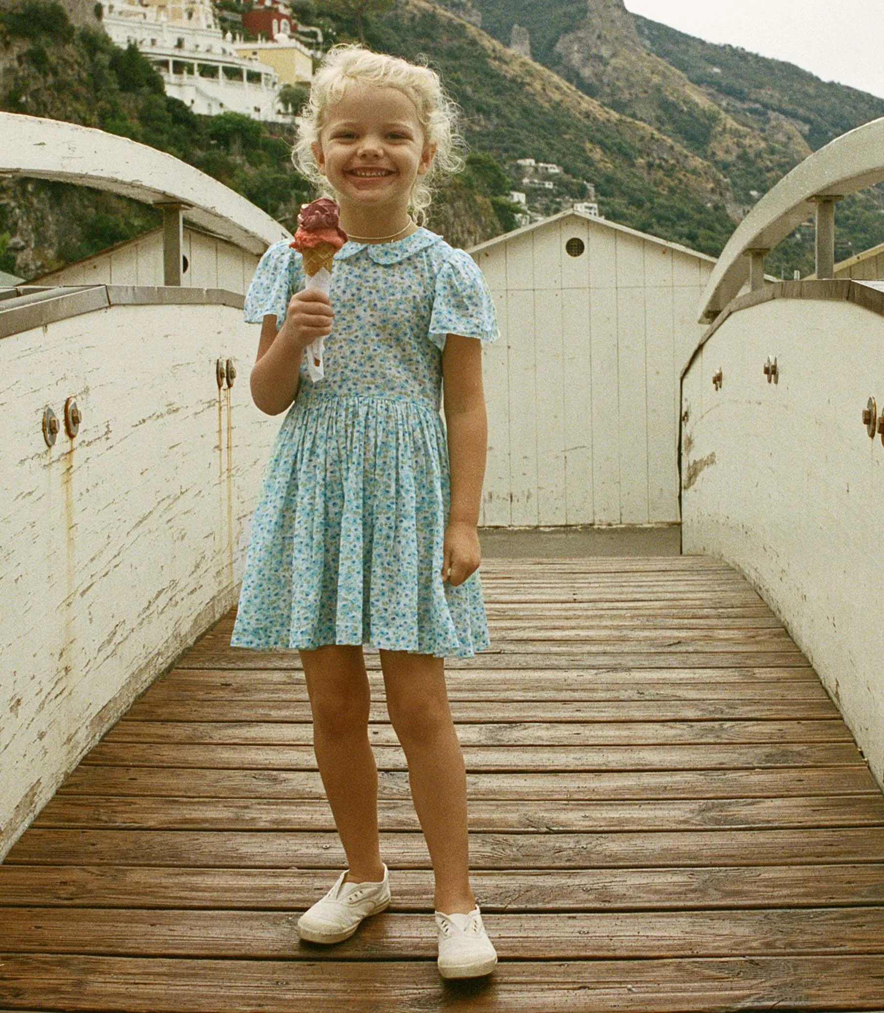 DUA DRESS -- BLEU DAISY FIELDS sold by Doen