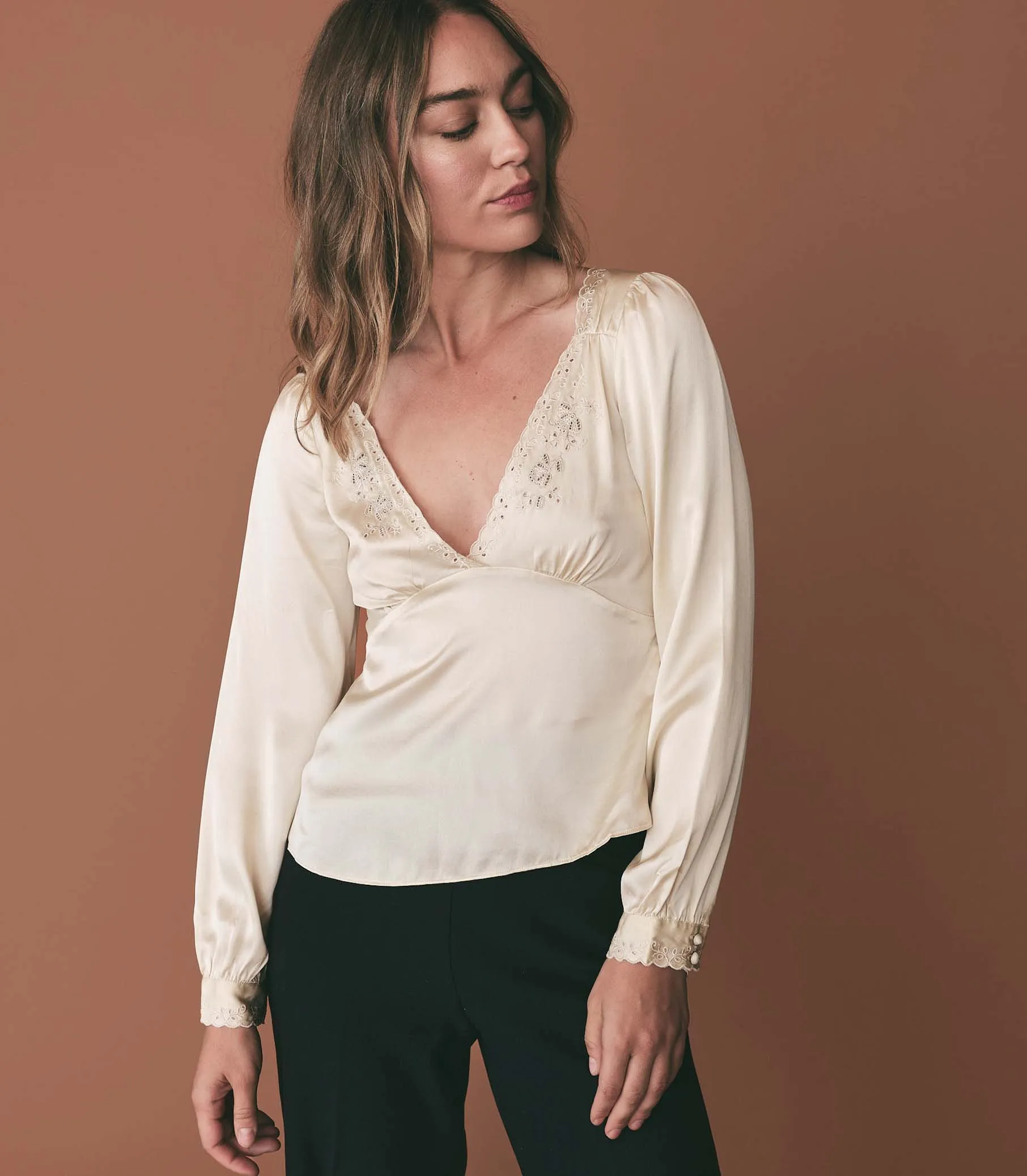 FREYDA TOP -- MOTHER OF PEARL sold by Doen product image thumbnail 2