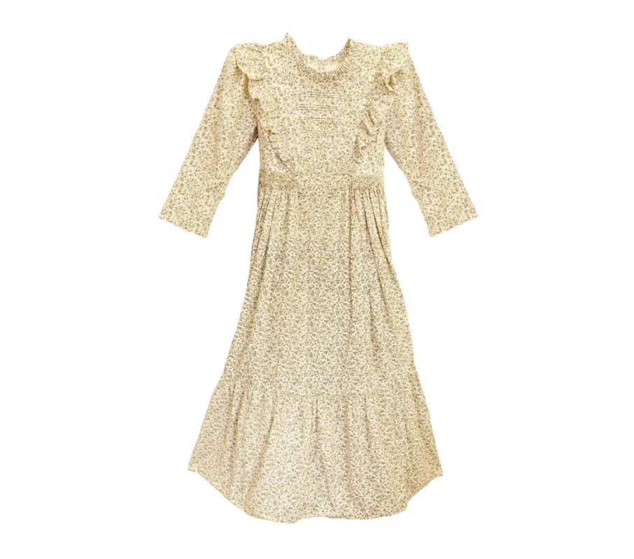 HMD -- ANUSHA DRESS -- GREEN SUMMER NECTAR PRINT sold by Doen