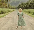 HMD -- ASHEVILLE DRESS -- GREEN COTTAGE DAISY FLORAL sold by Doen