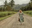 HMD -- ASHEVILLE DRESS -- GREEN COTTAGE DAISY FLORAL sold by Doen