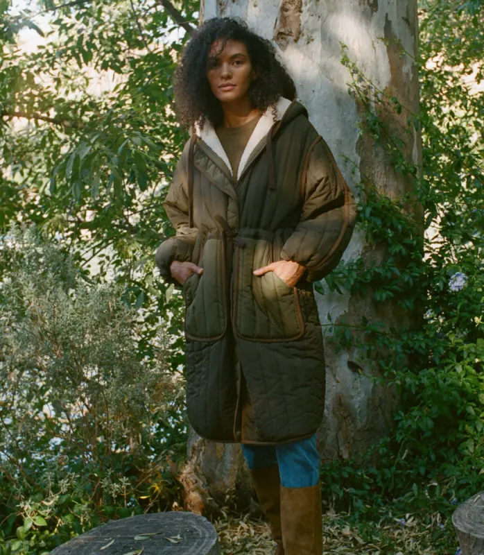 HMD -- DELL COAT -- OLIVE GROVE sold by Doen