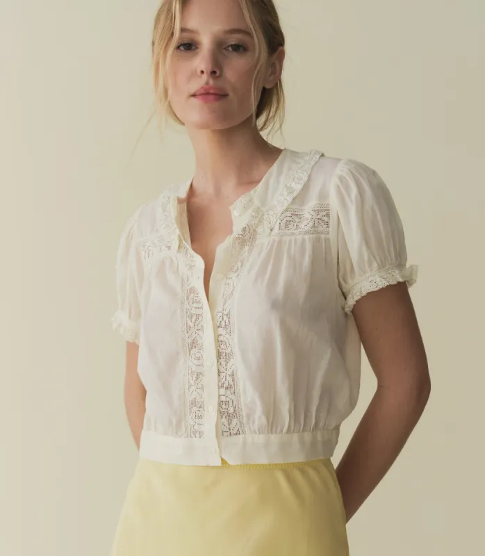 SKYLARK TOP -- MAGNOLIA sold by Doen