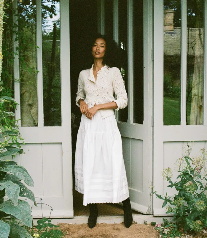 SEBASTIANE SKIRT -- POWDER sold by Doen