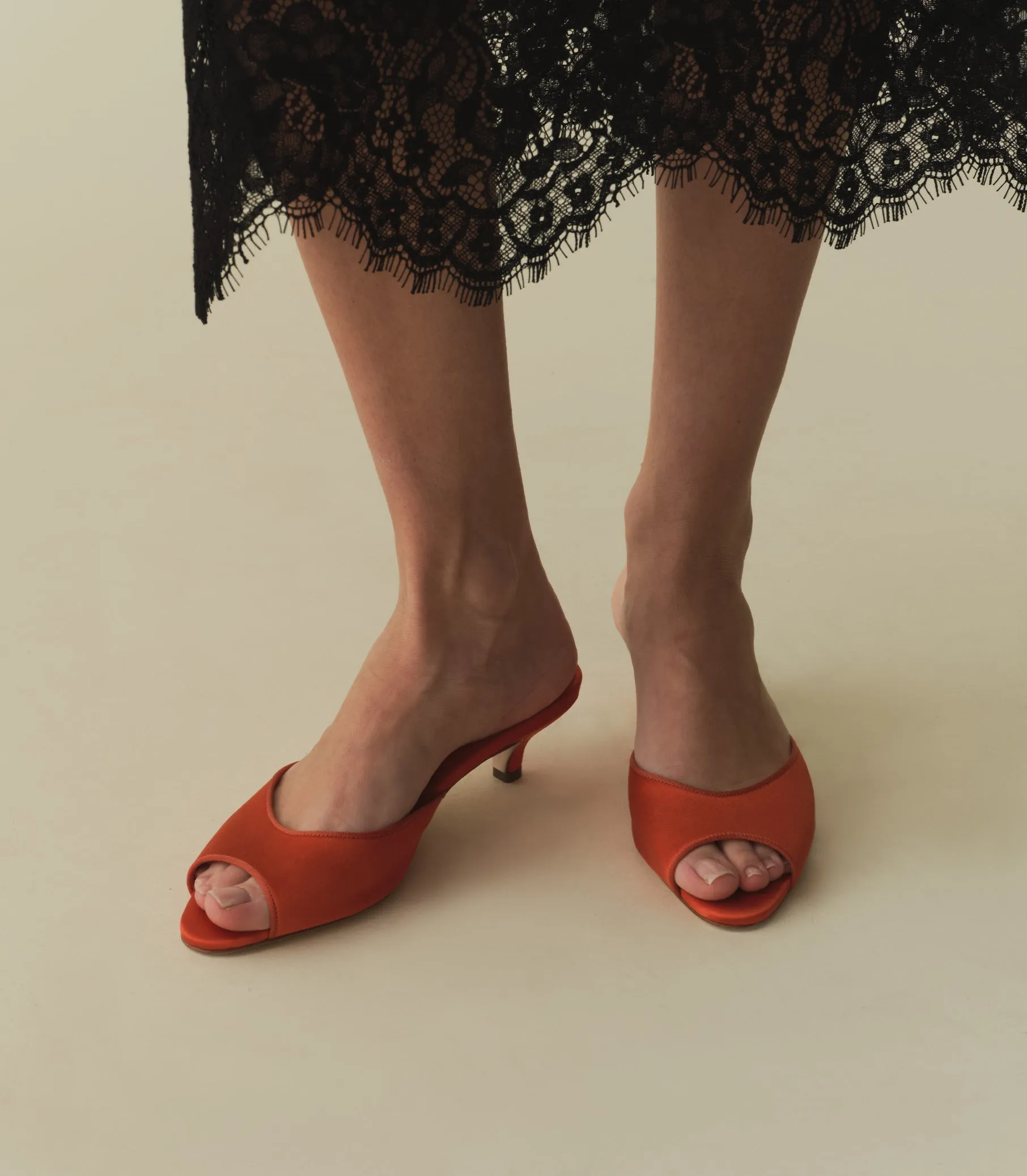 CALLIE MULE -- FUEGO SATIN sold by Doen