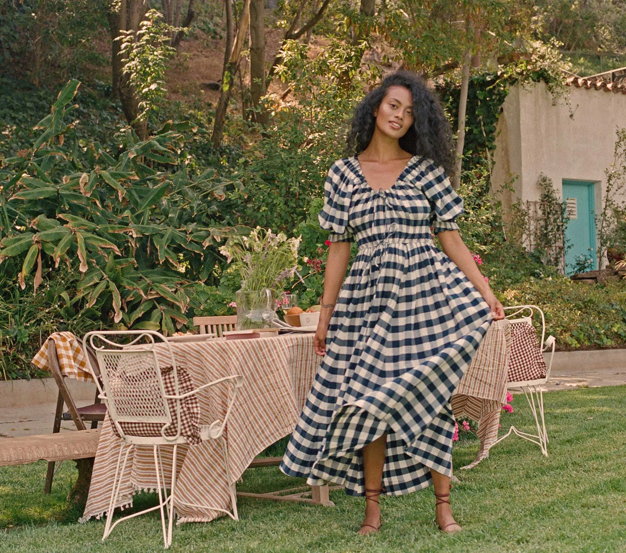 Frnch Victoire Gingham Dress - S