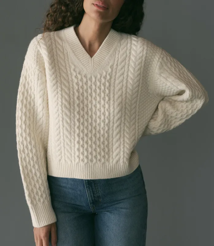 ALEAH SWEATER -- IVORY sold by Doen