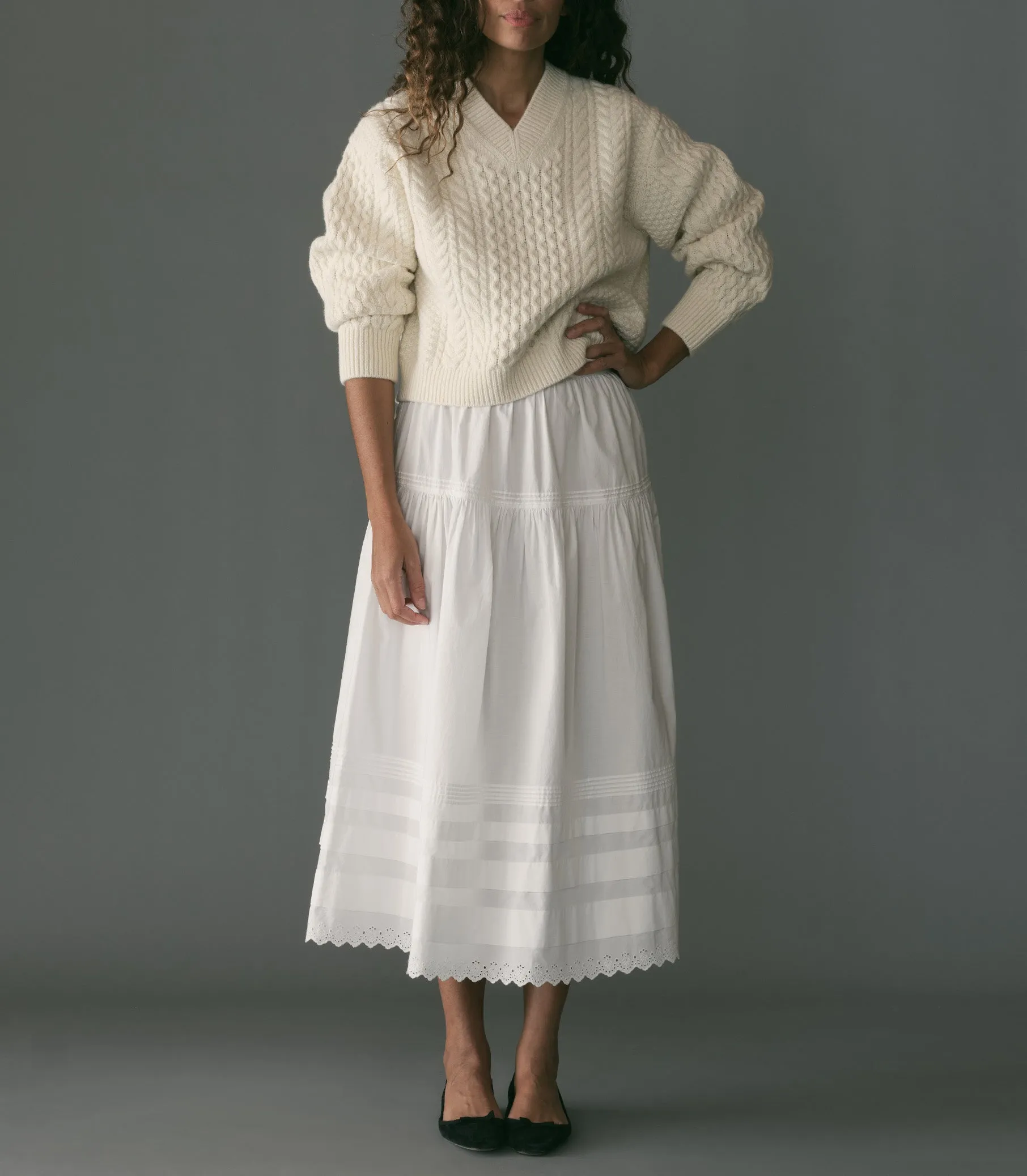 ALEAH SWEATER -- IVORY sold by Doen product image thumbnail 4