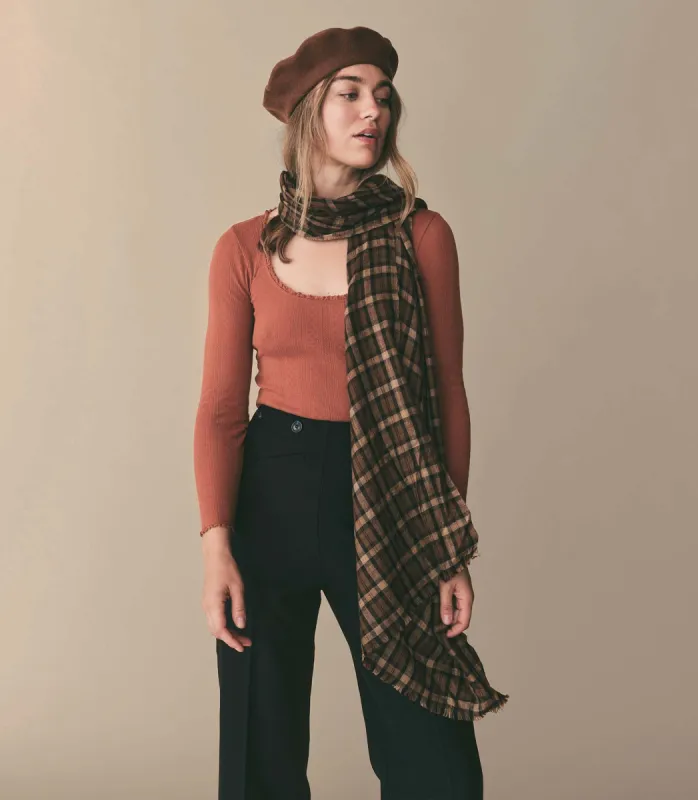 PASHMINA SCARF -- CORNWALL PLAID sold by Doen