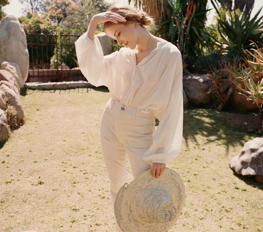 HMD -- THE JANE BLOUSE -- SEASALT made by Doen