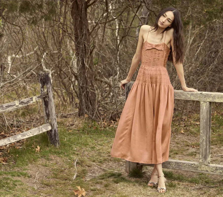 HMD -- AMBROSIA DRESS -- PAPAYA sold by Doen