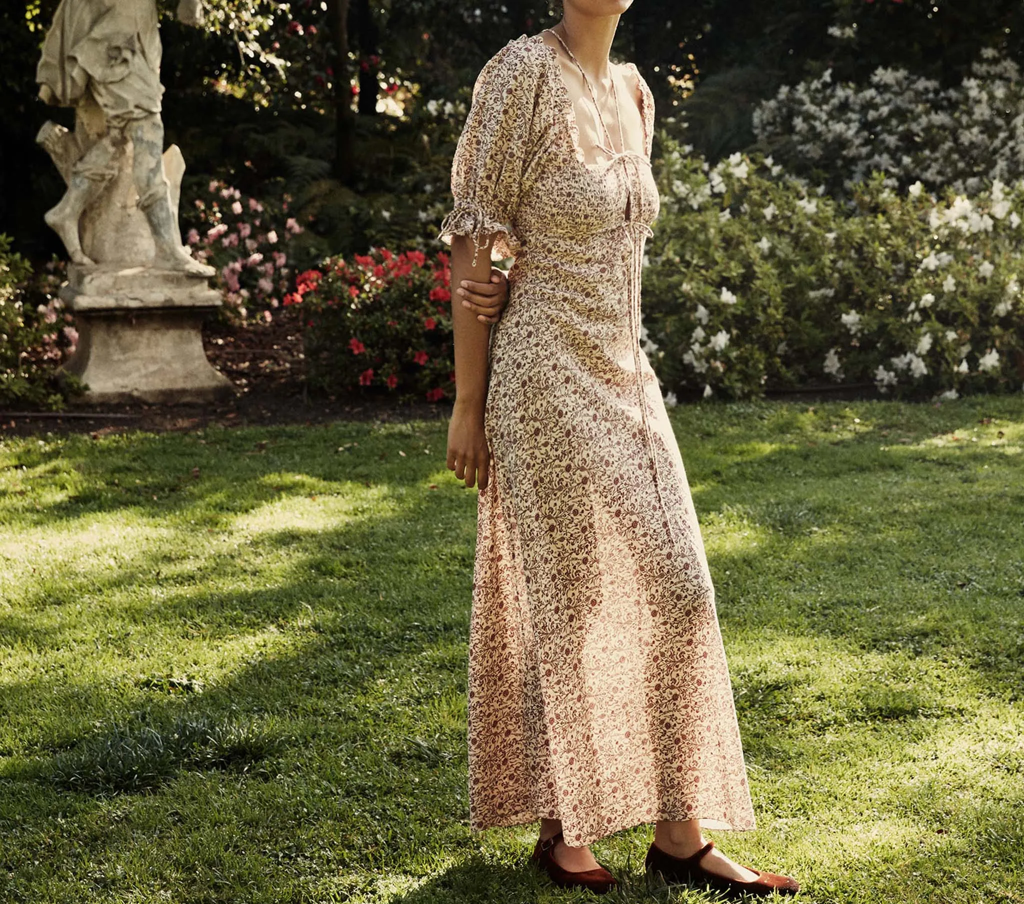 HMD -- VETIVER DRESS -- BLUSH MINI EARL FLORAL sold by Doen