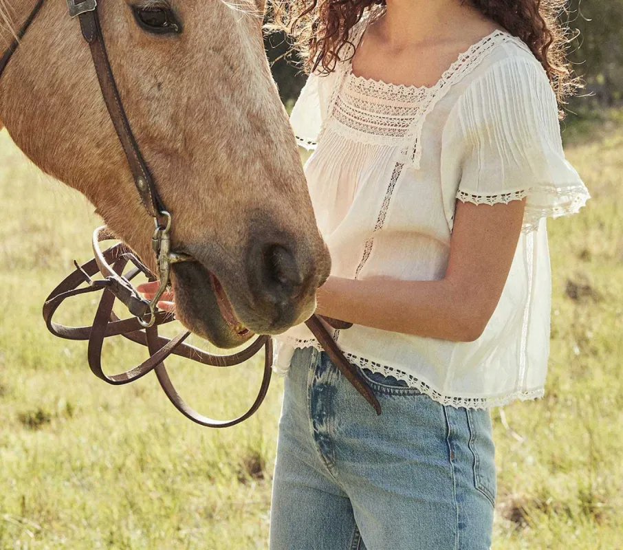 HMD -- GINGER TOP -- SEA SALT sold by Doen