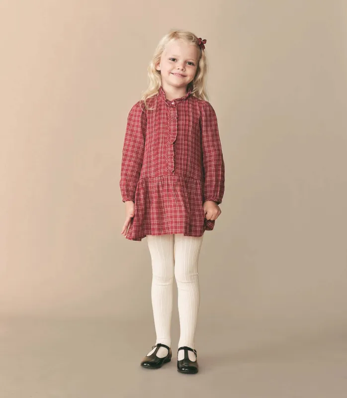FINLEY DRESS -- ROUGE COTTAGE PLAID sold by Doen