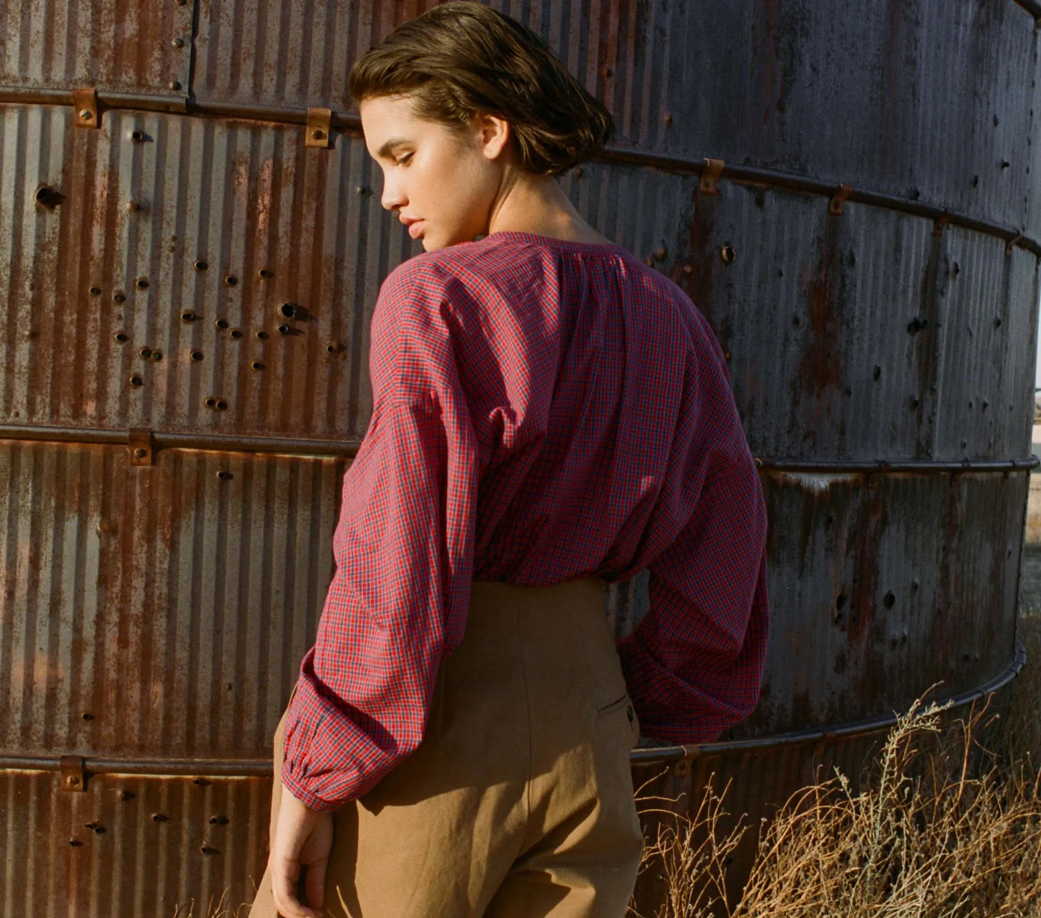 HMD -- THE JANE BLOUSE -- ROSSENDALE VALLEY PLAID sold by Doen product image thumbnail 3