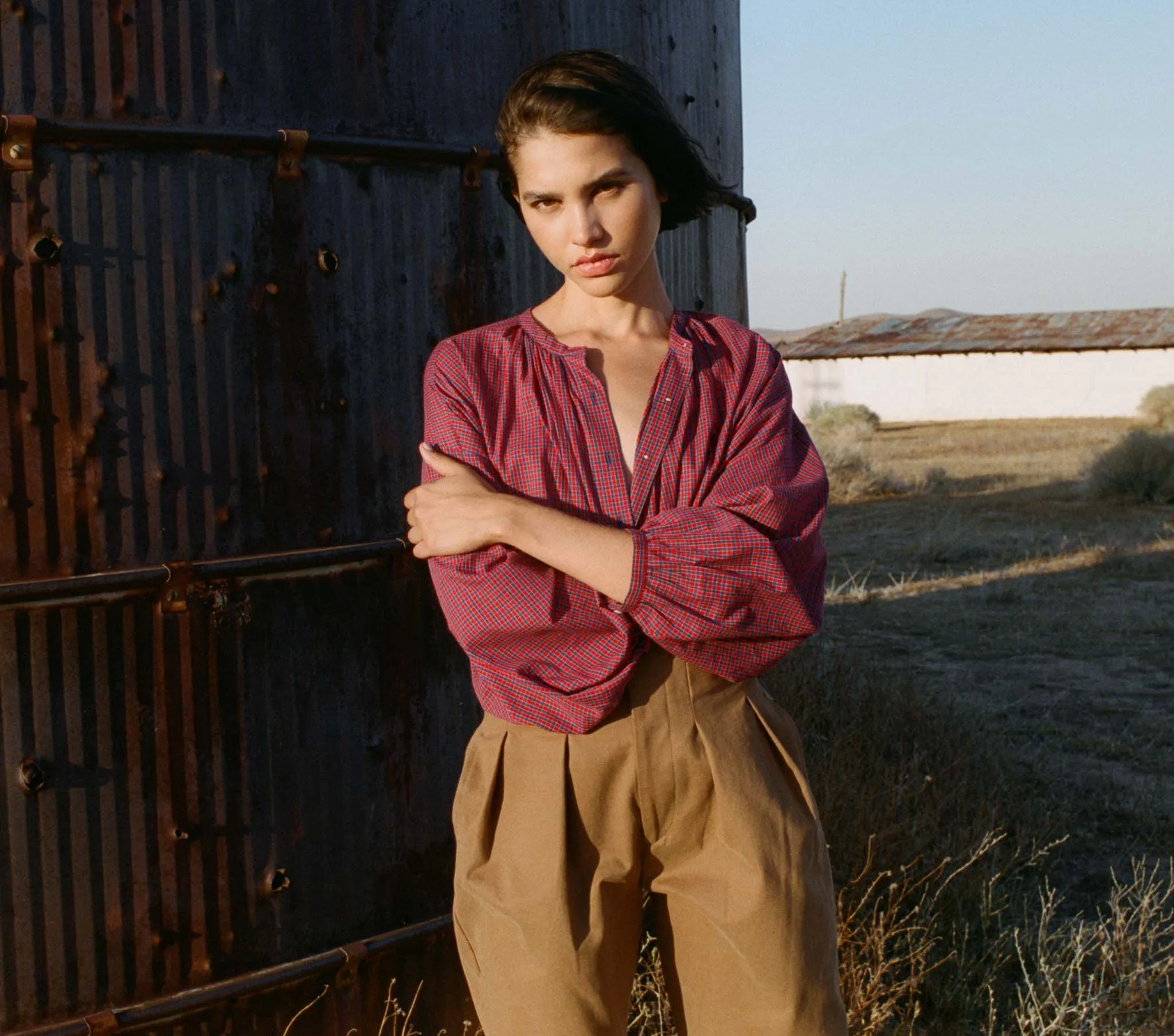 HMD -- THE JANE BLOUSE -- ROSSENDALE VALLEY PLAID sold by Doen