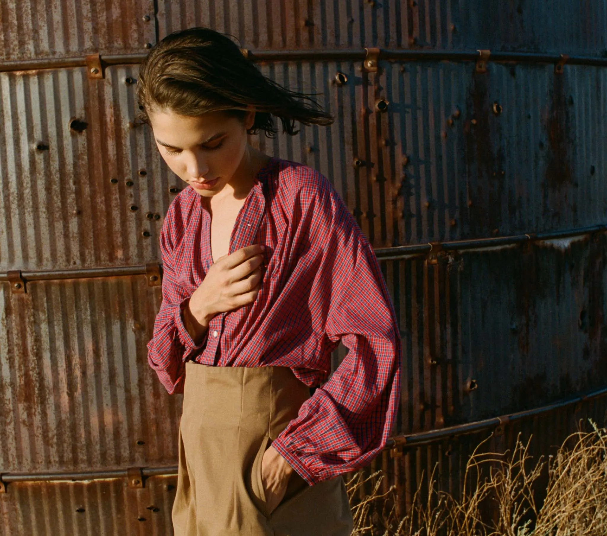 HMD -- THE JANE BLOUSE -- ROSSENDALE VALLEY PLAID sold by Doen product image thumbnail 2