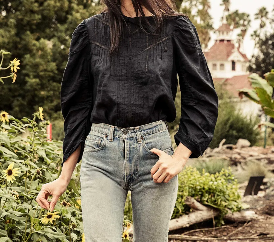 HMD -- ALBERTINE TOP -- BLACK sold by Doen