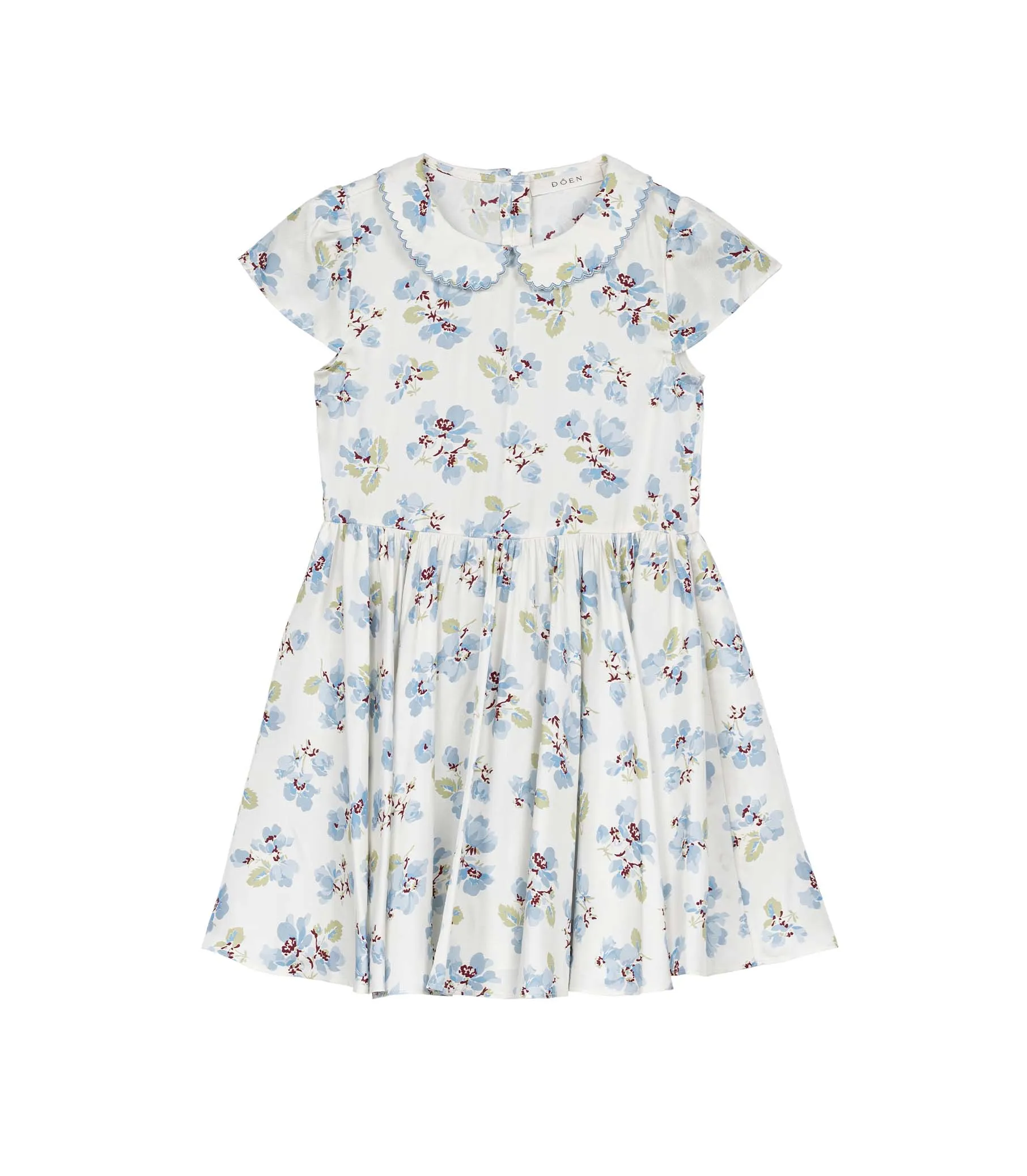 DORA DRESS -- BLEU FROLICKING FLORAL sold by Doen product image thumbnail 4