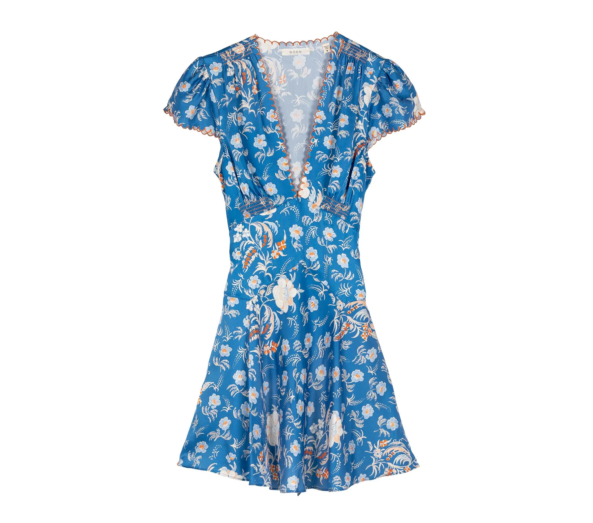 HMD -- DIANNE DRESS -- AZURE HOLLYHOCK HILLS sold by Doen product image thumbnail 4