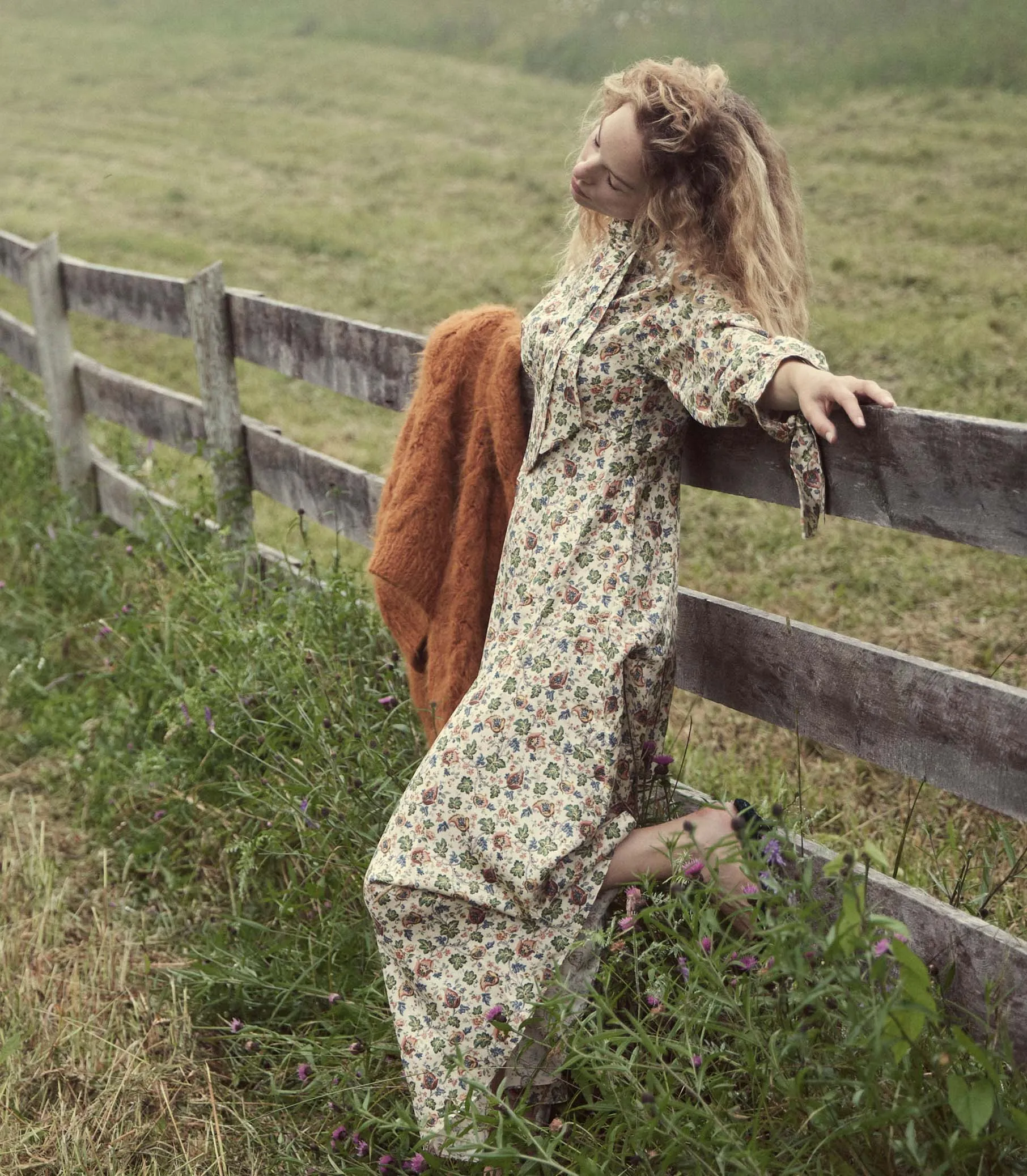 ALDA DRESS -- IVORY MULBERRY VINE FLORAL sold by Doen product image thumbnail 3