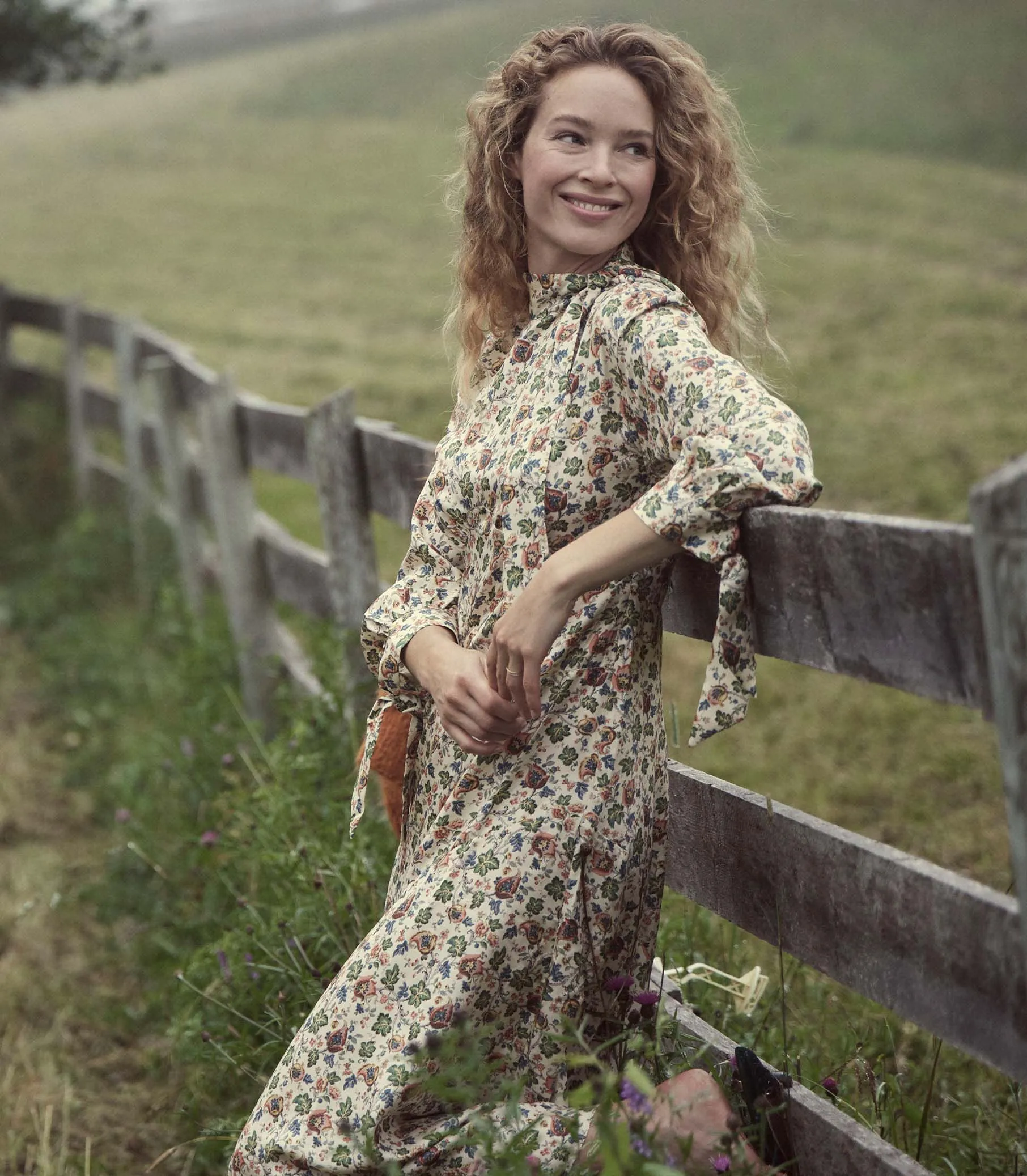 ALDA DRESS -- IVORY MULBERRY VINE FLORAL sold by Doen product image thumbnail 4