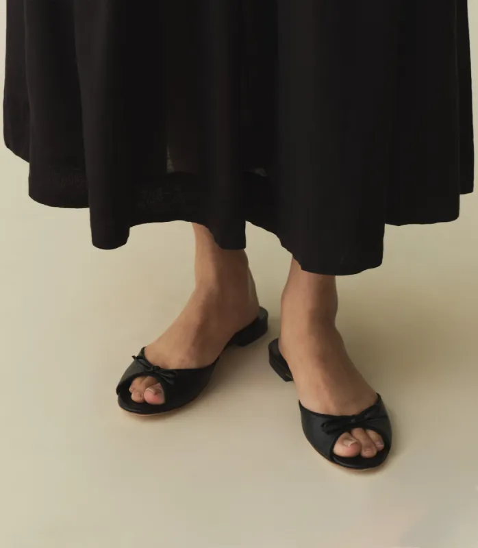 RAPALLO SLIDE -- BLACK NAPPA sold by Doen