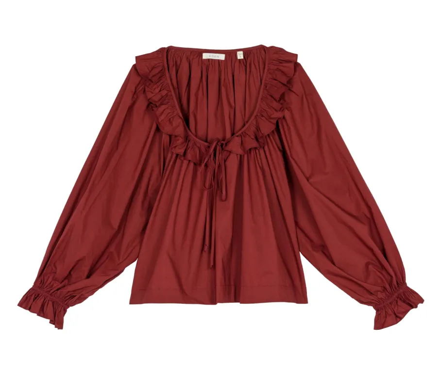 HMD -- JULES TOP -- MAHOGANY sold by Doen