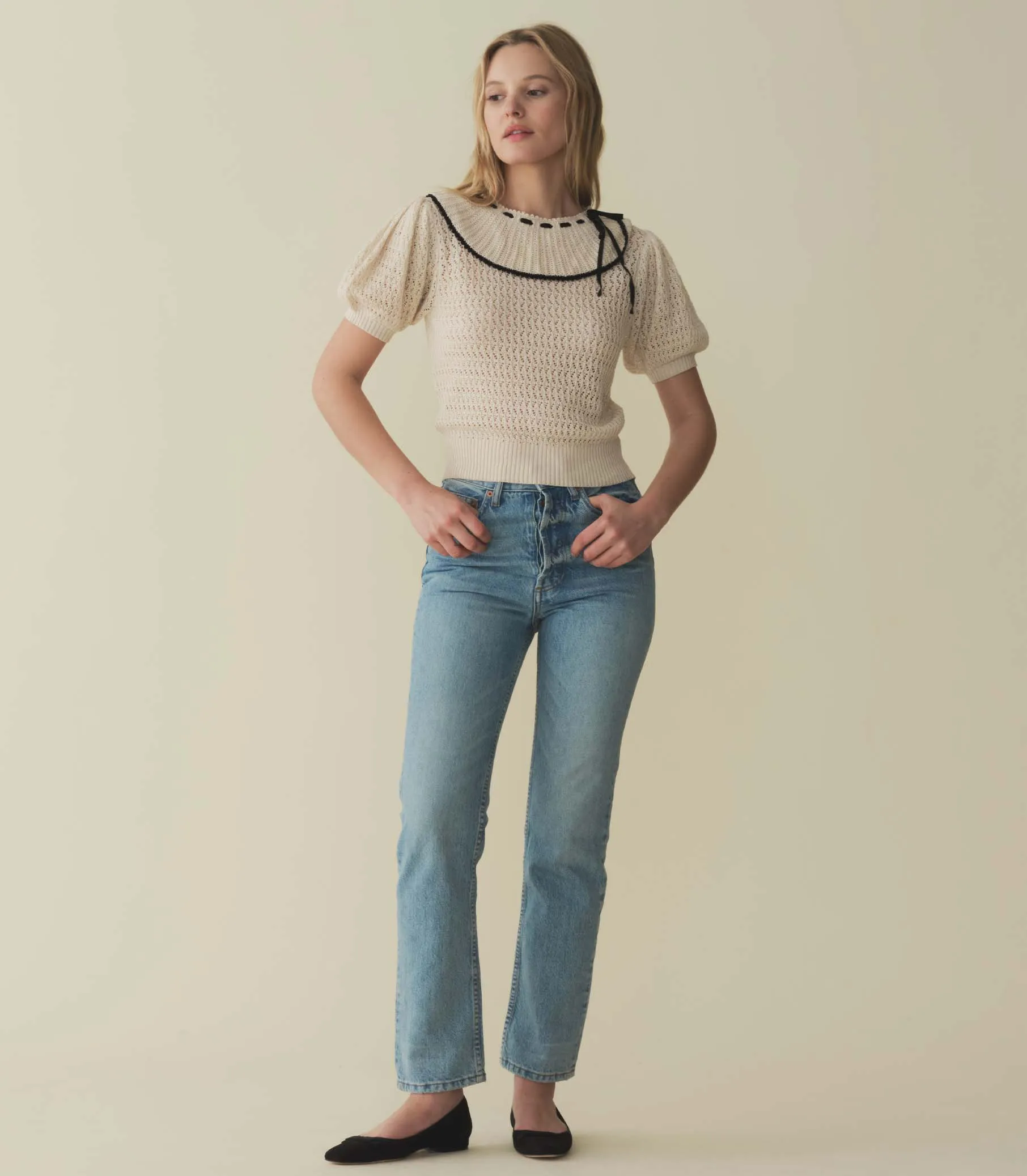 GLENDA SWEATER -- CREAM sold by Doen product image thumbnail 2