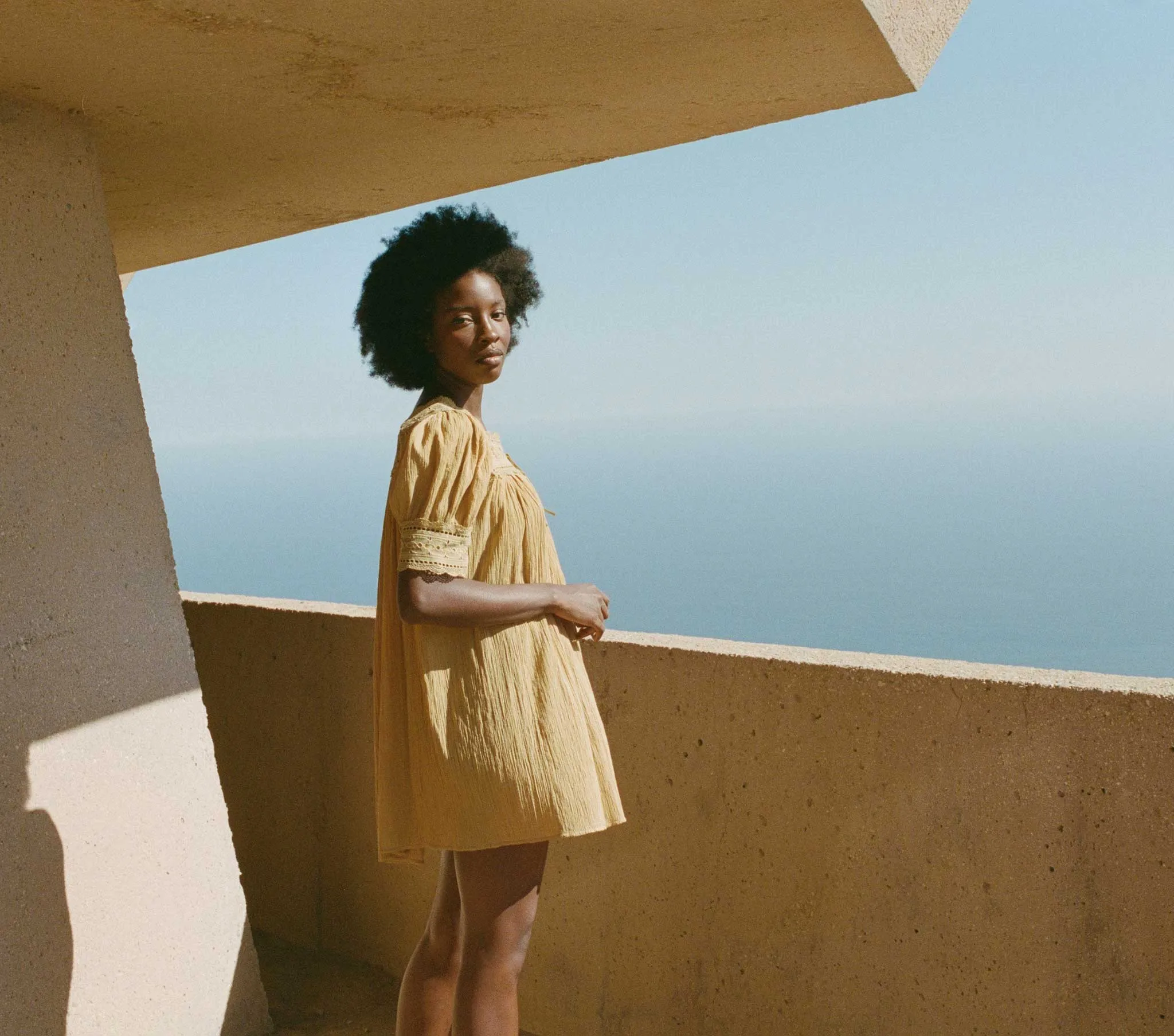 HMD -- NAVAN DRESS -- WHEAT sold by Doen product image thumbnail 3