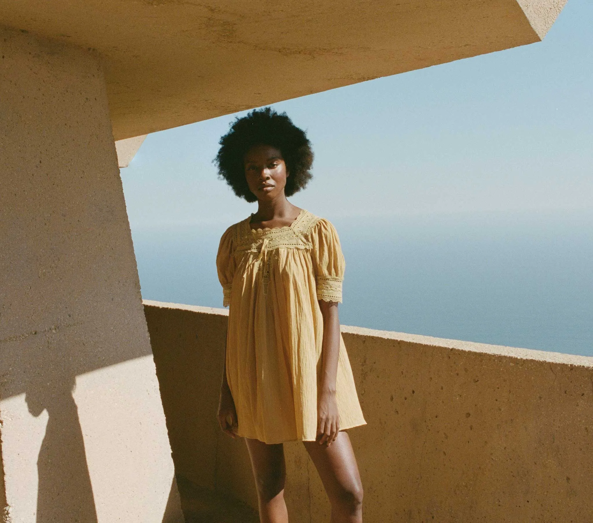 HMD -- NAVAN DRESS -- WHEAT sold by Doen