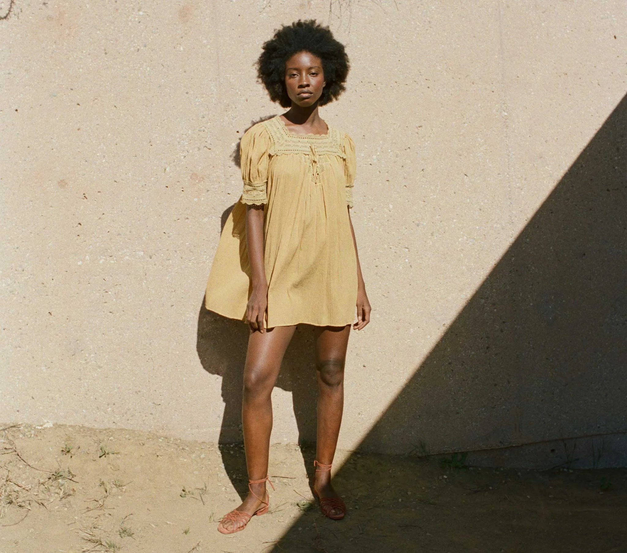 HMD -- NAVAN DRESS -- WHEAT sold by Doen product image thumbnail 2