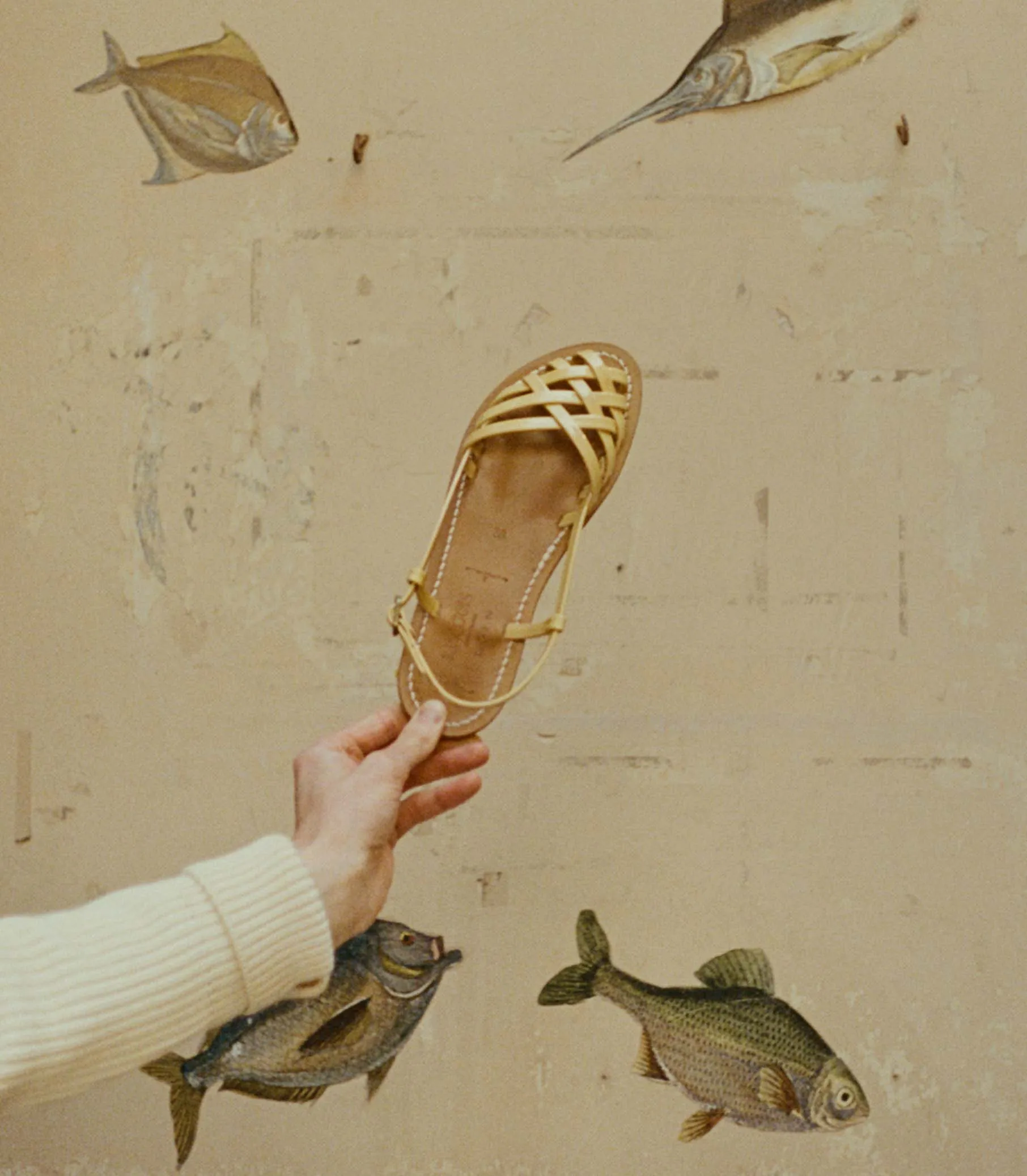 DÔEN & K.JACQUES PECHE SANDAL -- YELLOW sold by Doen