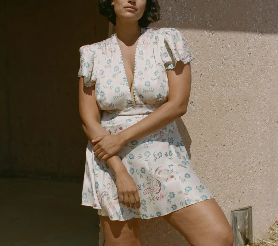 HMD -- DIANNE DRESS -- IVORY HOLLYHOCK HILLS sold by Doen