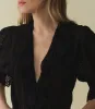 HENRI TOP -- BLACK EYELET sold by Doen