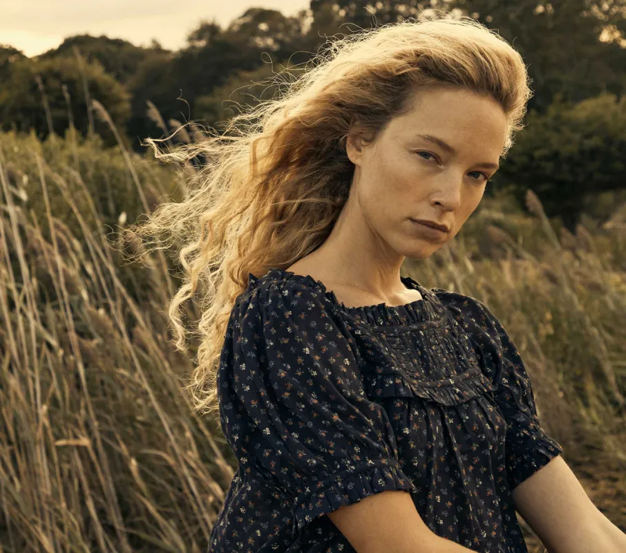 HMD -- FRANCES TOP -- BLACK PARC MONCEAU sold by Doen