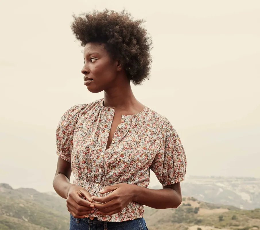 HMD -- NETTA TOP -- RED CHIVE sold by Doen