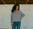 HMD -- SEYCHELLE TOP -- AZURE PARIS GINGHAM sold by Doen