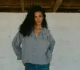 HMD -- SEYCHELLE TOP -- AZURE PARIS GINGHAM sold by Doen