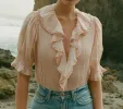 HENRI TOP -- BLUSH sold by Doen