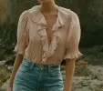 HENRI TOP -- BLUSH sold by Doen
