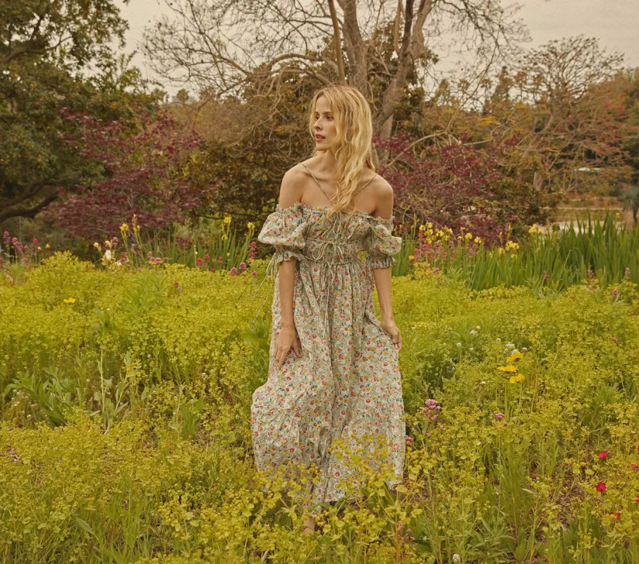 HMD -- AURELIA DRESS -- SUNRISE BLOSSOMS sold by Doen