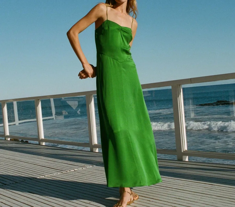 HMD -- LORRAINE DRESS -- EMERALD sold by Doen