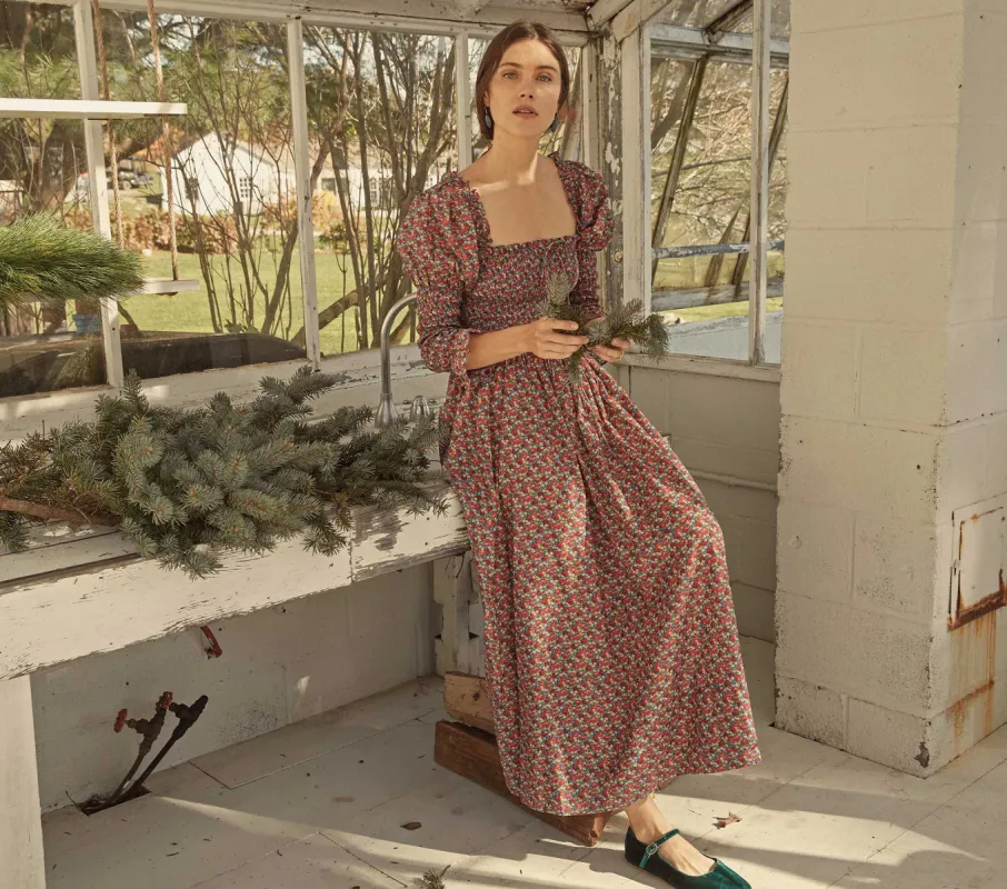 HMD -- BIJOU DRESS -- ROSERAIE FLORAL sold by Doen